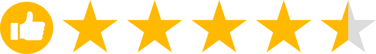 4.5 Star Rating Illustration